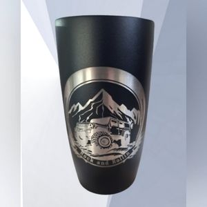 Laser engraved jeep tumbler